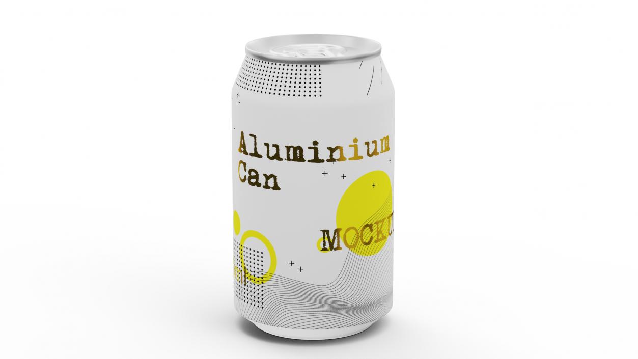 Aluminium Can Mockup 330ml Sleek 3D