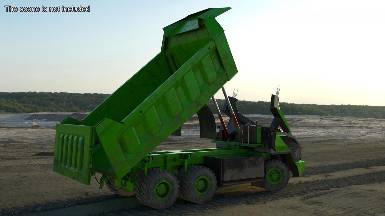 3D Electric Autonomous Dump Truck Dirty Rigged model