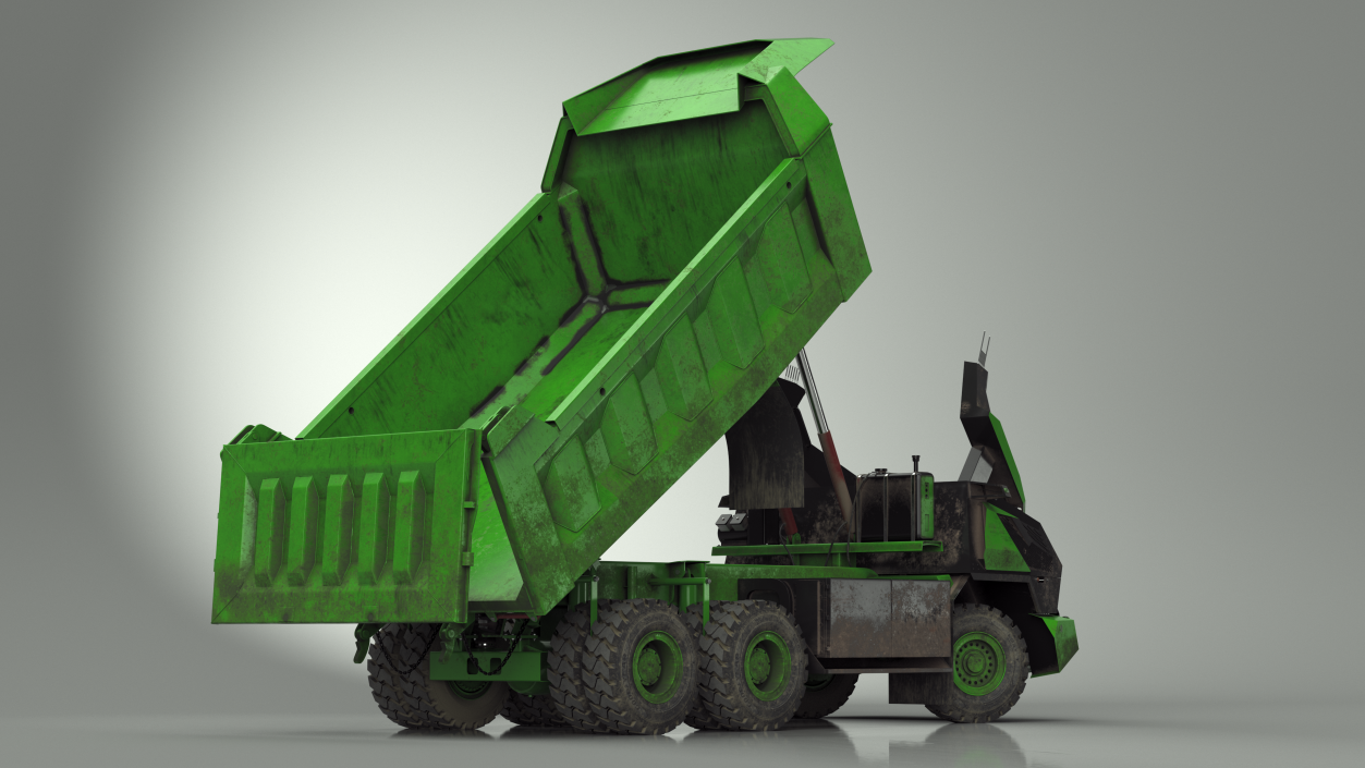 3D Electric Autonomous Dump Truck Dirty Rigged model