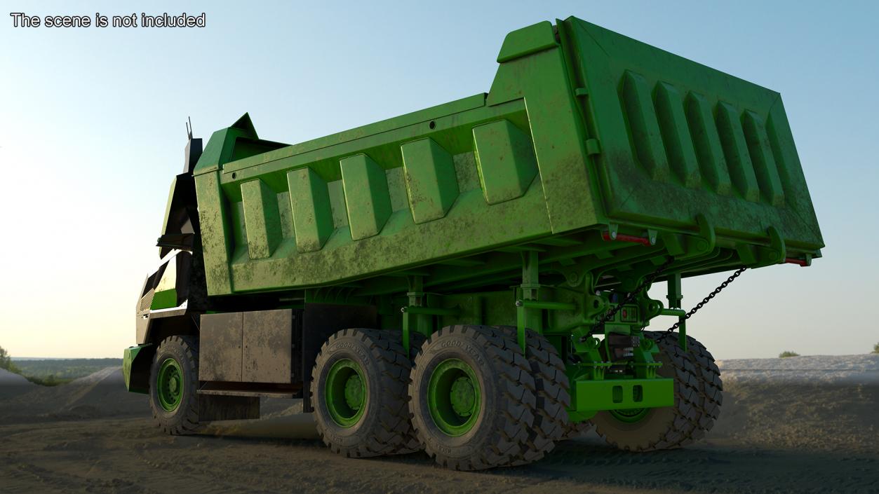 3D Electric Autonomous Dump Truck Dirty Rigged model