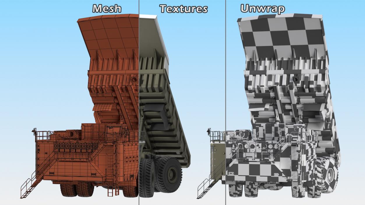 3D Haul Truck Raised Bed