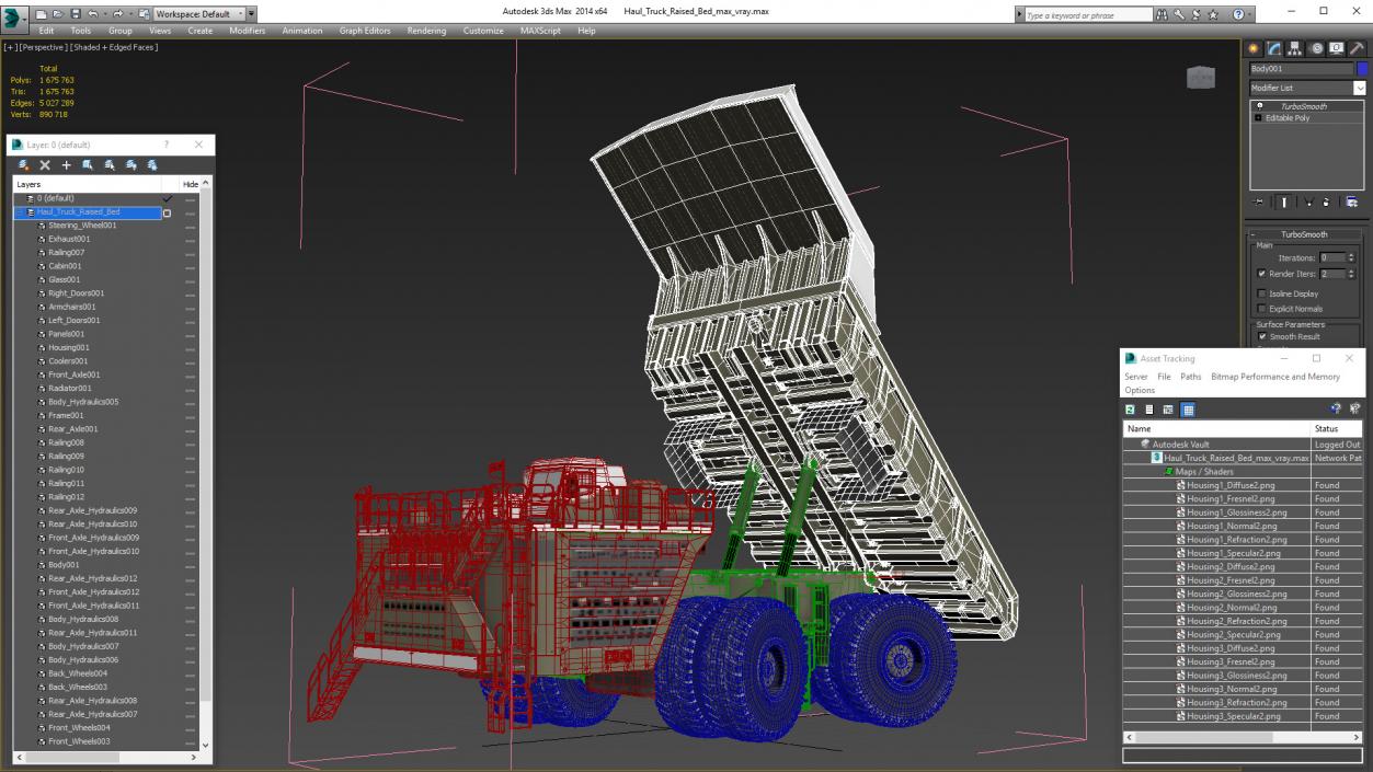 3D Haul Truck Raised Bed