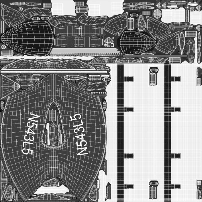 3D Helix Pivotal eVTOL Aircraft Black Rigged