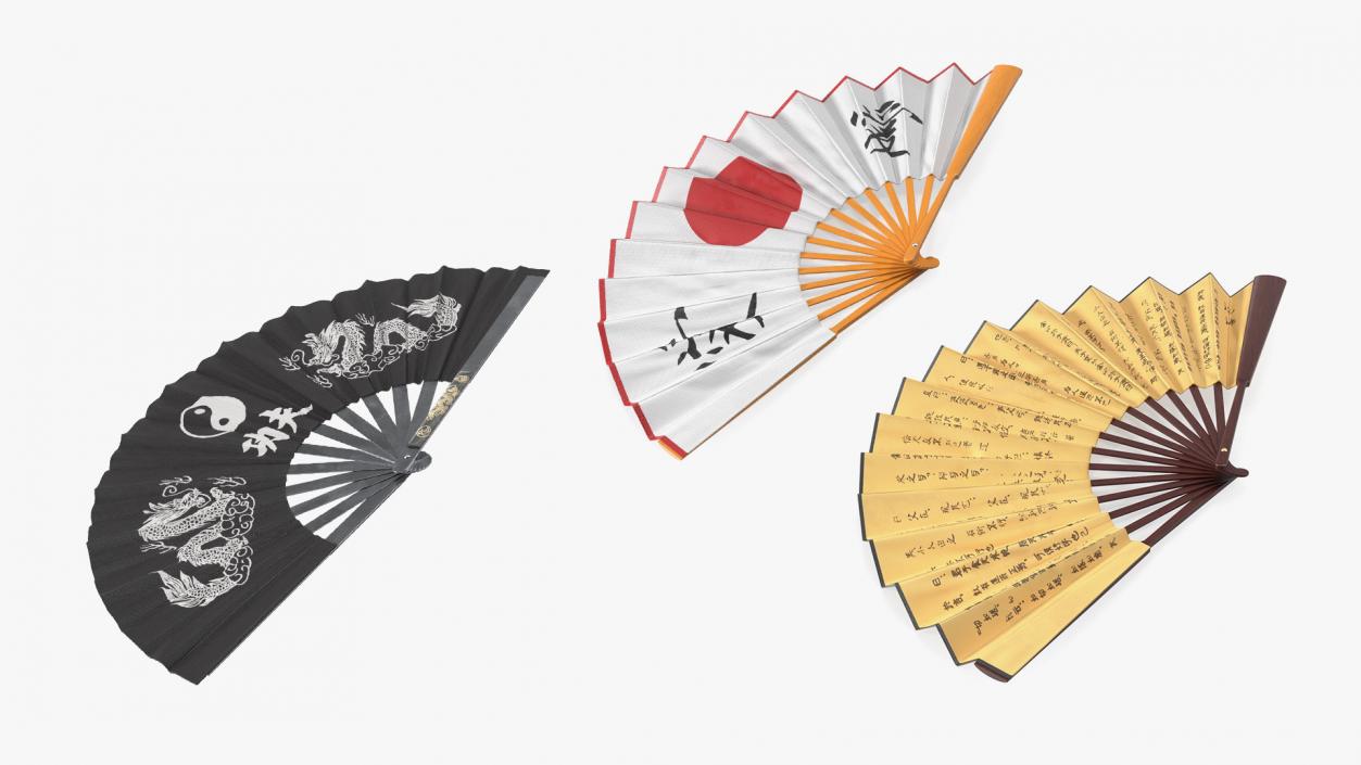 3D Traditional Personal Fans Collection