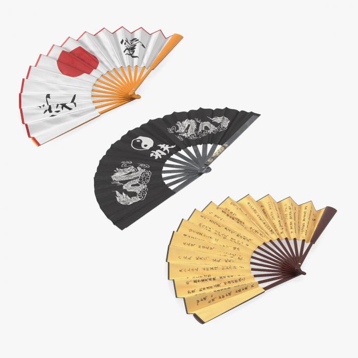 3D Traditional Personal Fans Collection