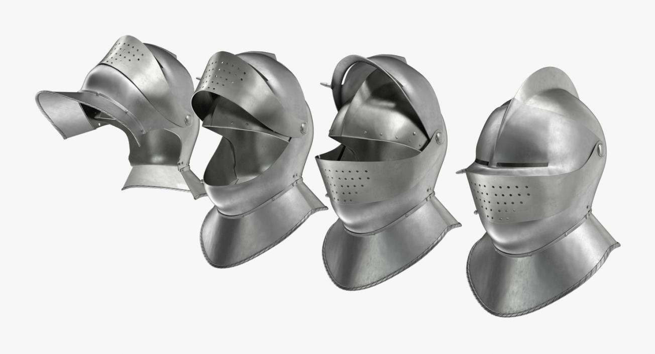 Medieval Helmets Collection 2 3D model