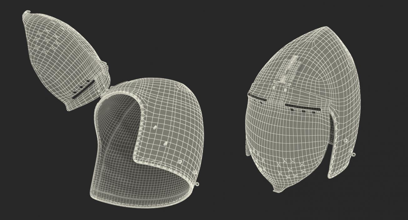 Medieval Helmets Collection 2 3D model