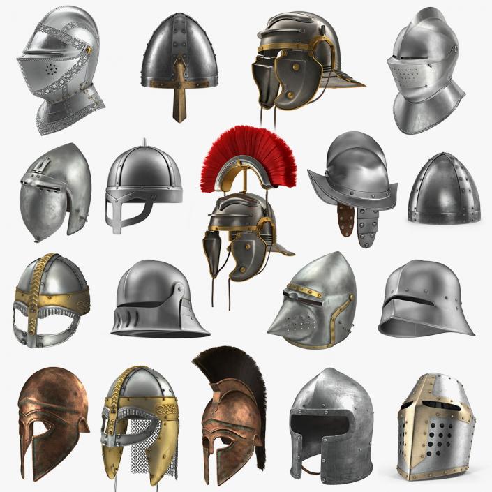 Medieval Helmets Collection 2 3D model