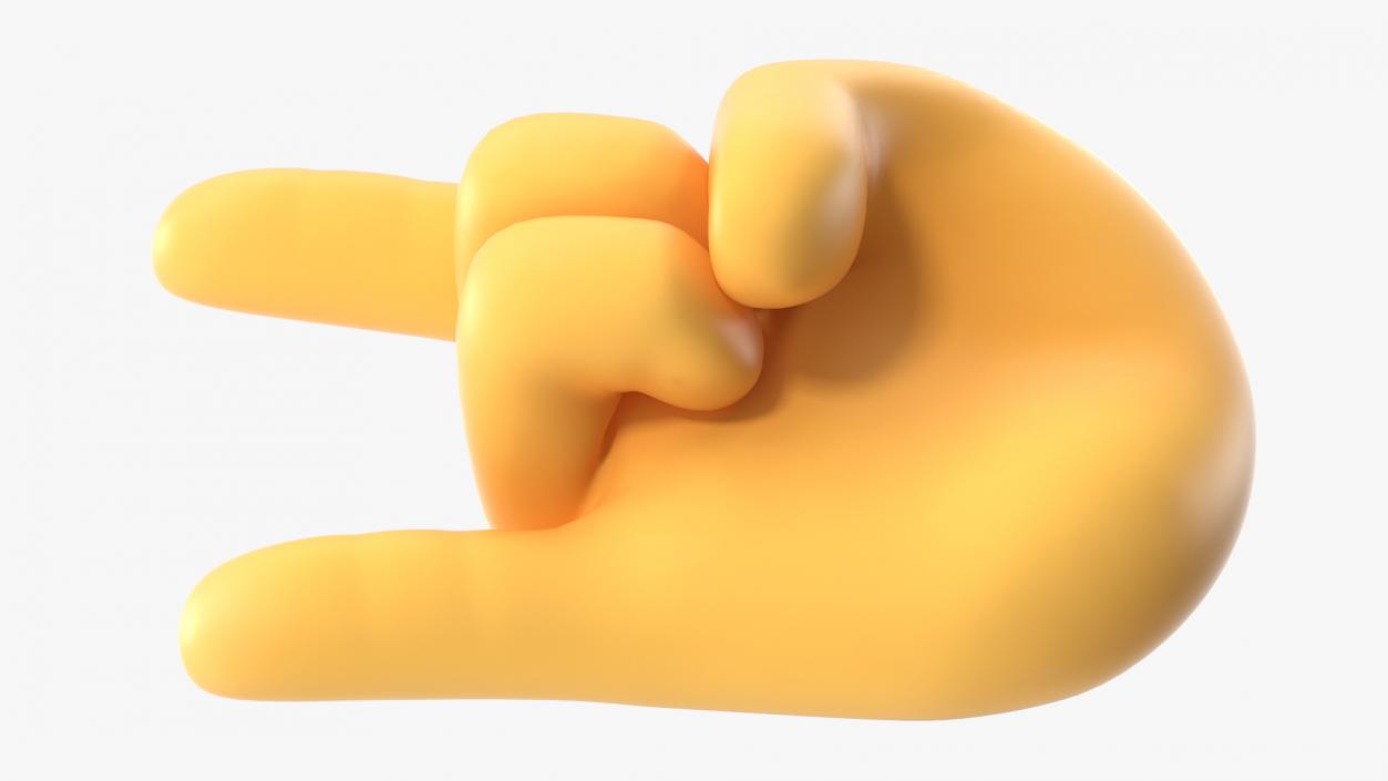 3D Sign of the Horns Emoji model