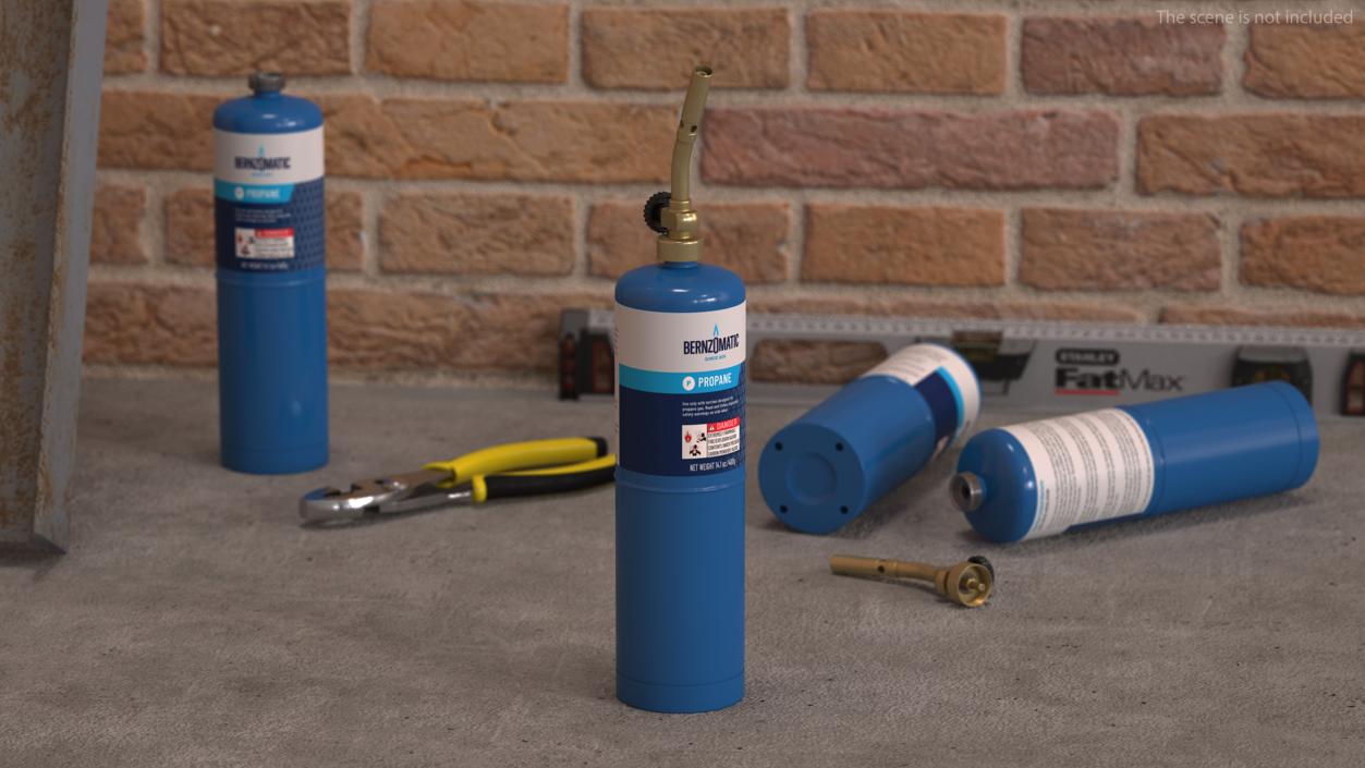 Bernzomatic Handheld Propane Torch with Cylinder Kit 3D