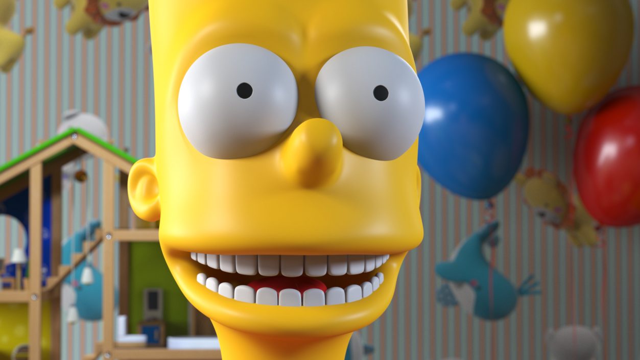 Bart Simpson Character A-pose 3D model