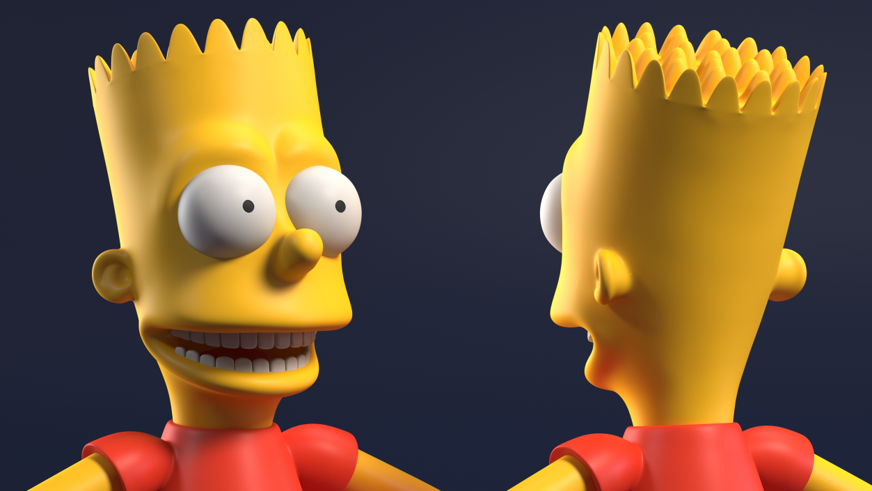 Bart Simpson Character A-pose 3D model