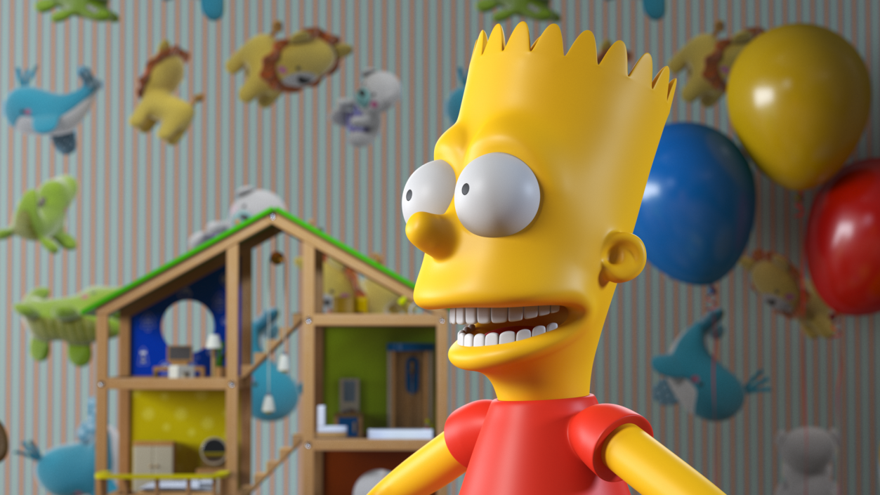 Bart Simpson Character A-pose 3D model