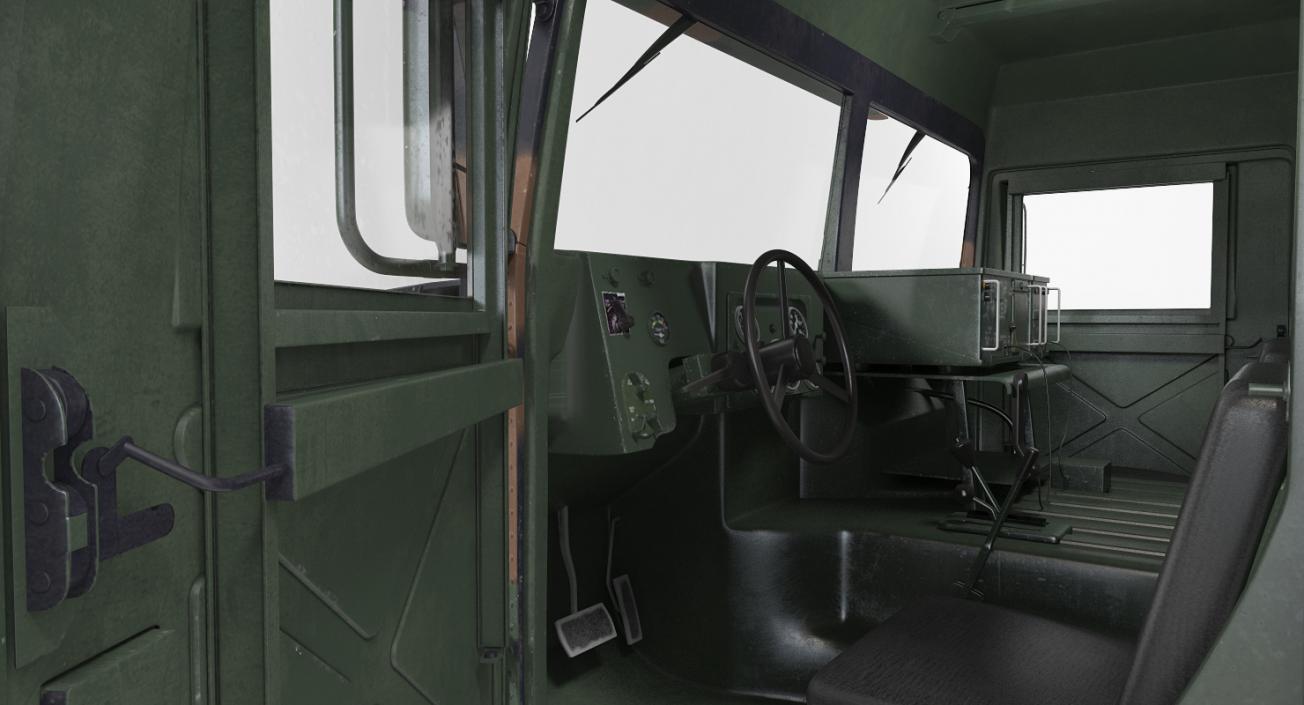 3D Ambulance Military Car HMMWV m997 Camo model