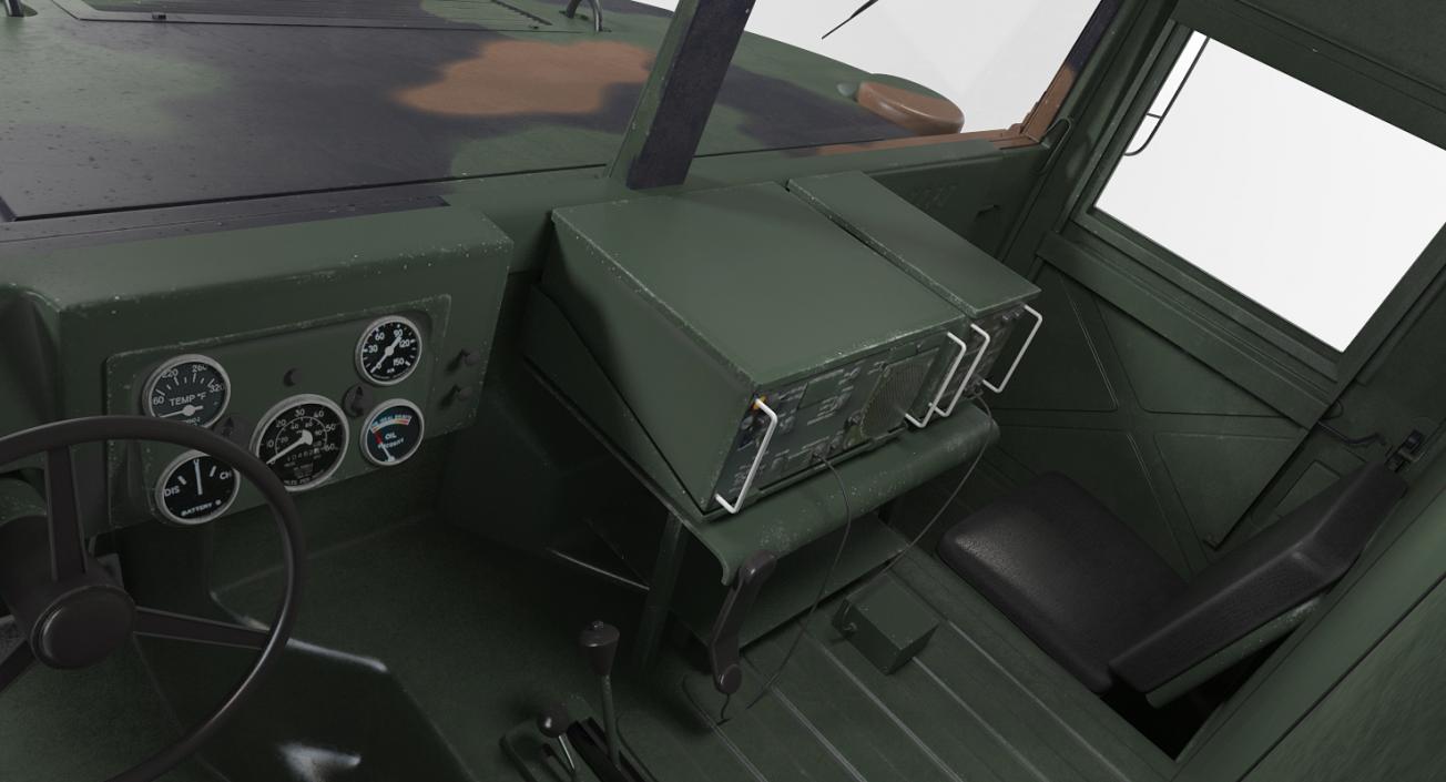 3D Ambulance Military Car HMMWV m997 Camo model