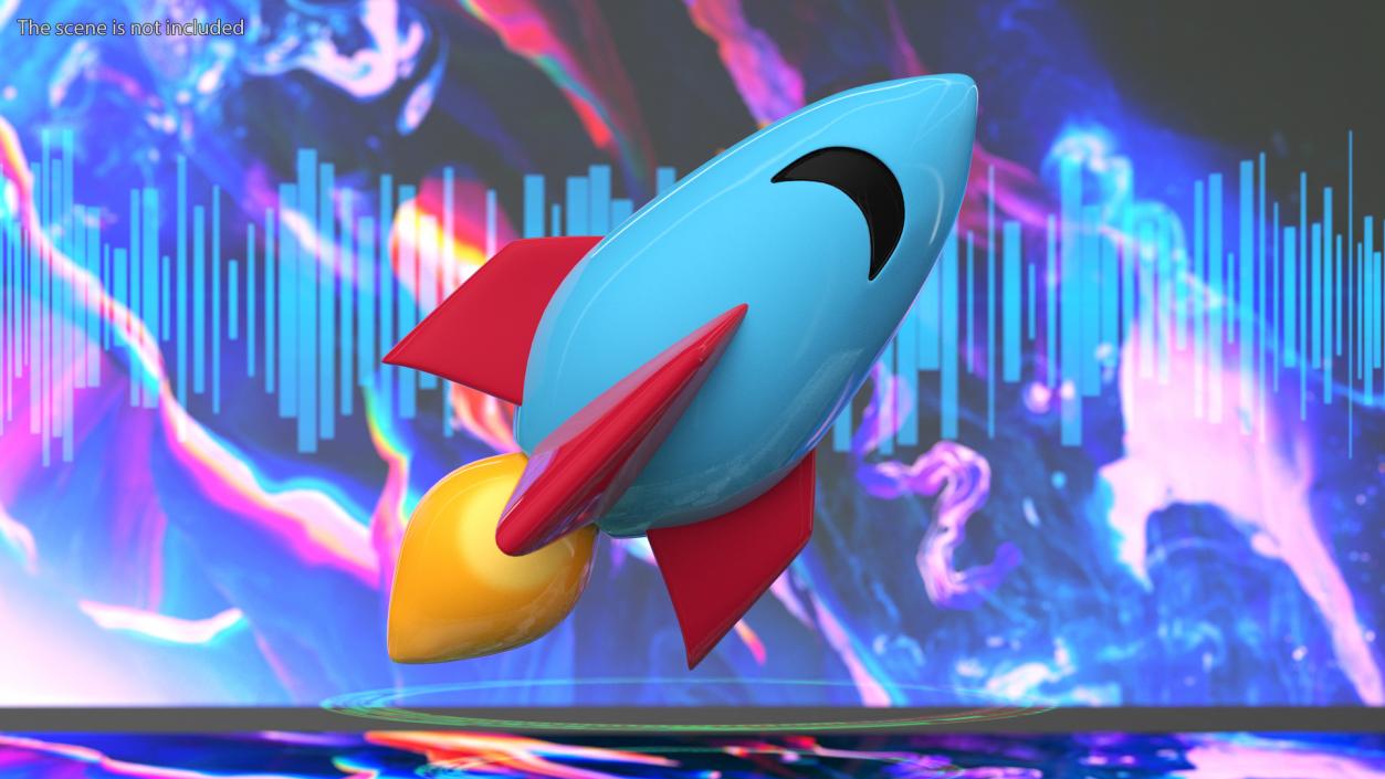 Rocket Emoji 3D