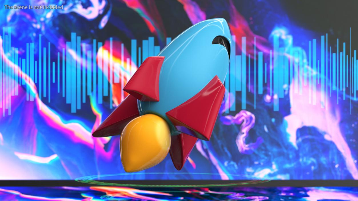 Rocket Emoji 3D