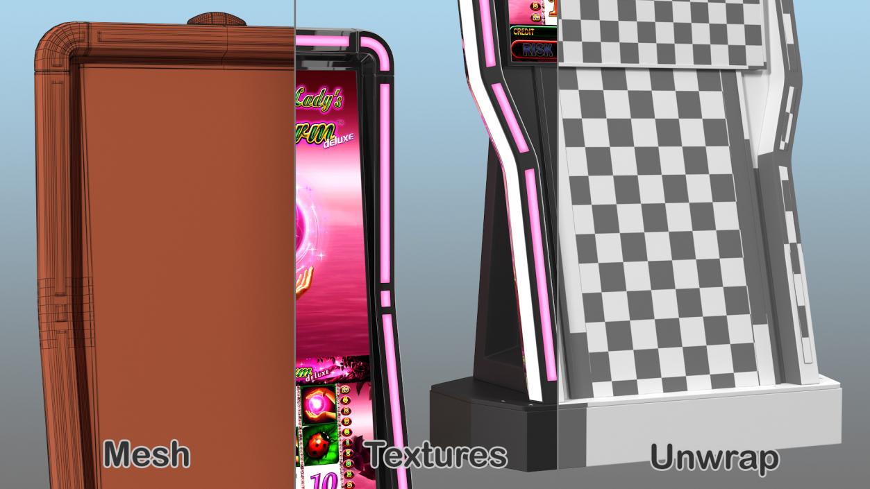 3D Casino Slot Machines Collection 4 model