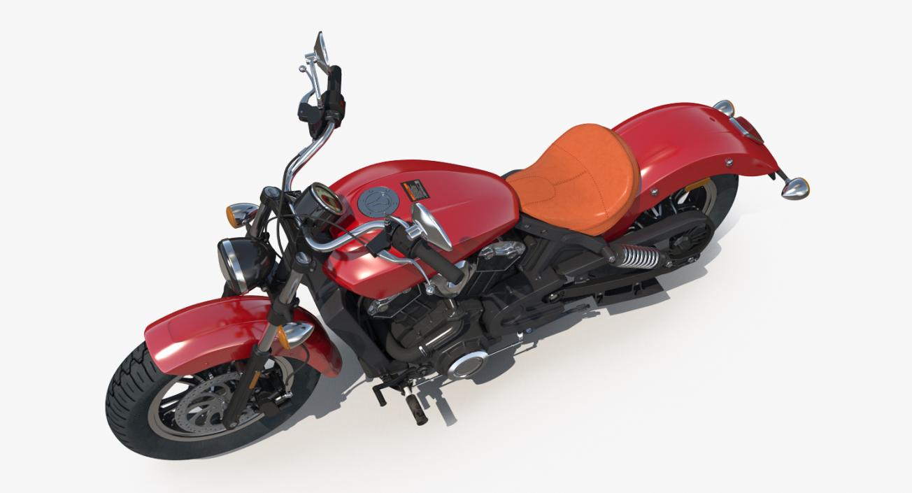 3D Cruiser Motorcycle Generic Rigged model