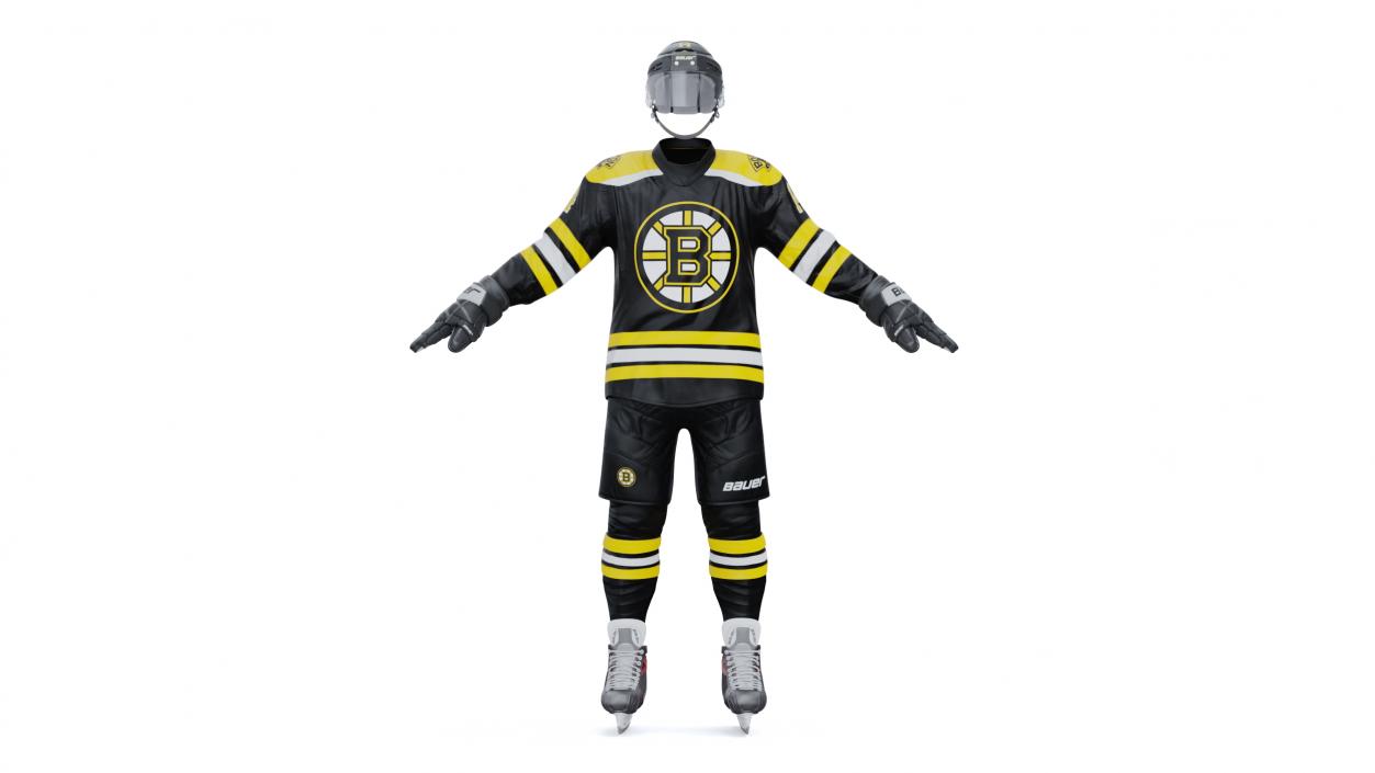 3D Hockey Uniform Boston Bruins model