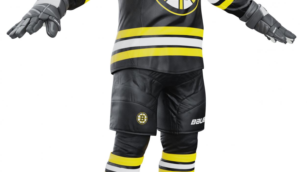 3D Hockey Uniform Boston Bruins model