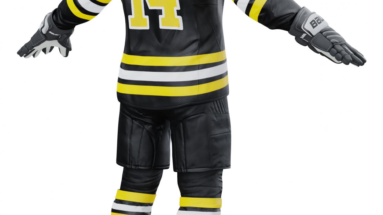 3D Hockey Uniform Boston Bruins model