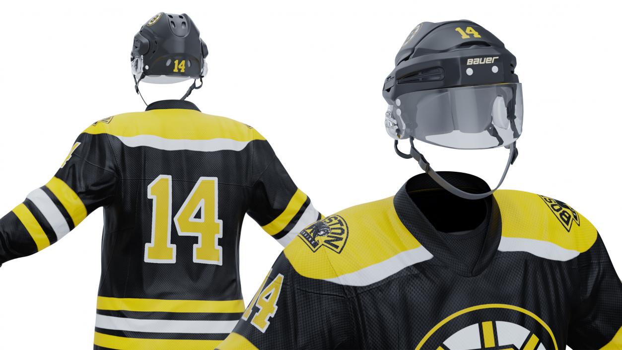 3D Hockey Uniform Boston Bruins model