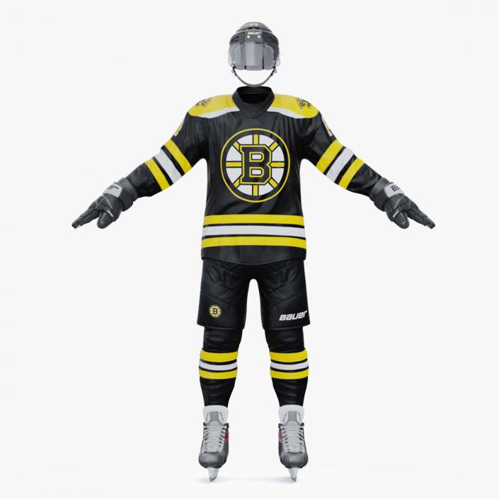 3D Hockey Uniform Boston Bruins model