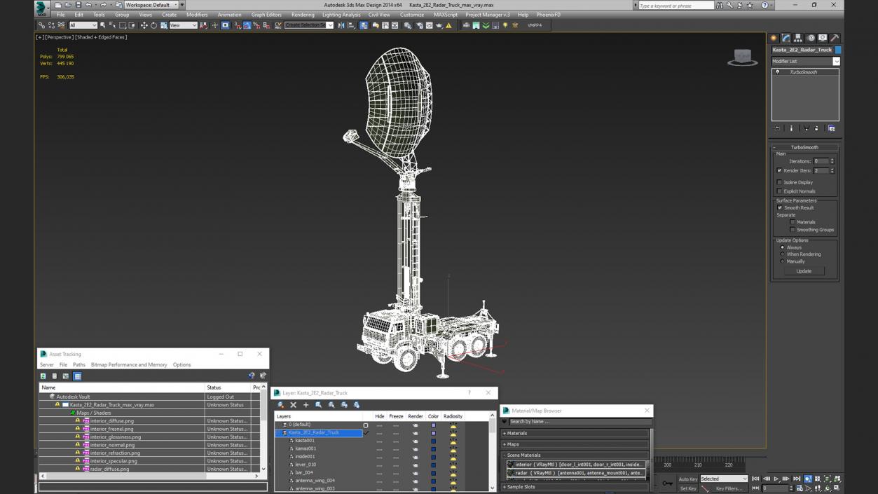 3D Kasta 2E2 Radar Truck