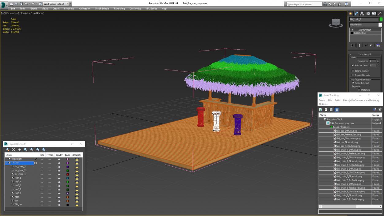 3D model Tiki Bar