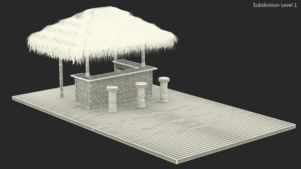 3D model Tiki Bar