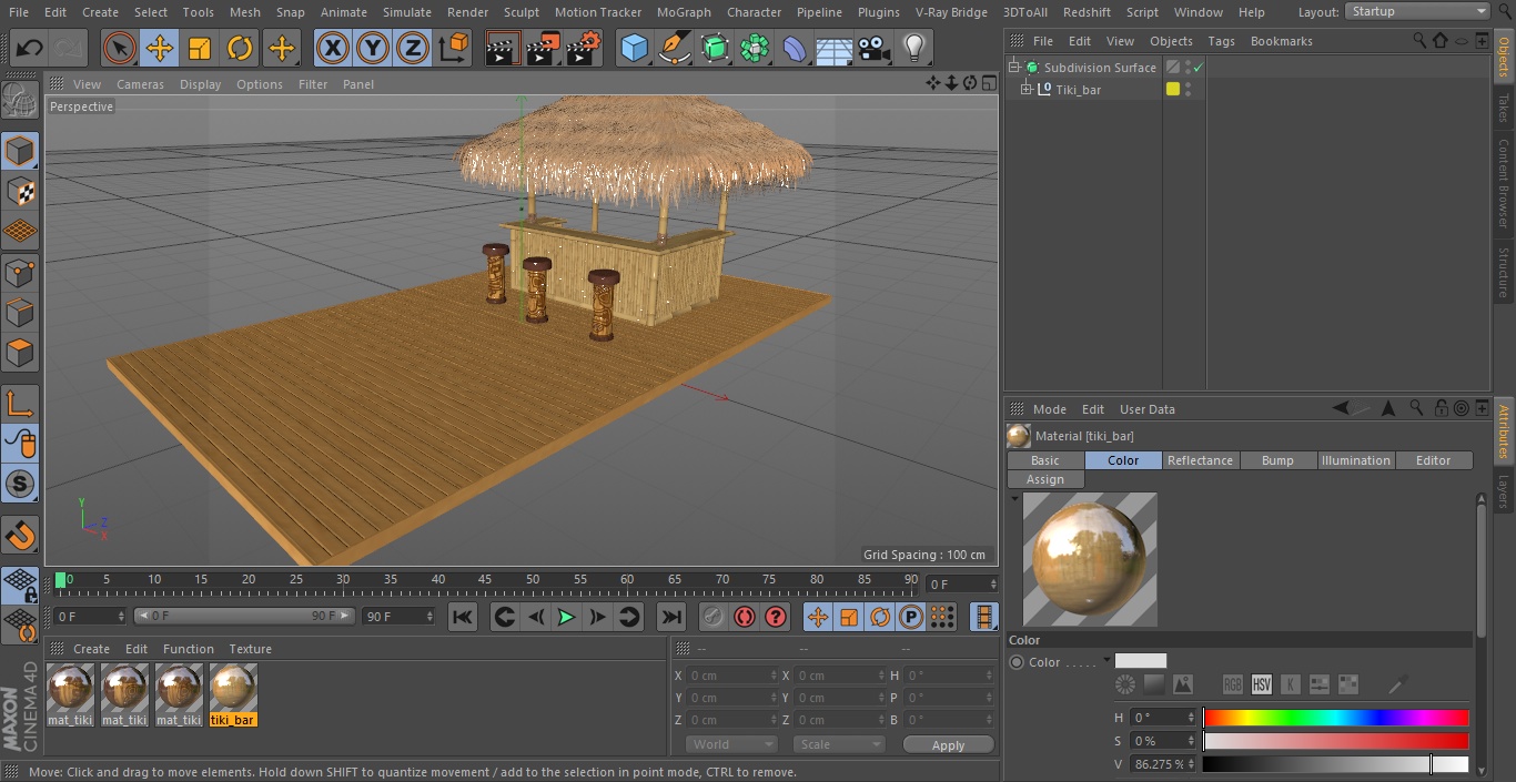 3D model Tiki Bar