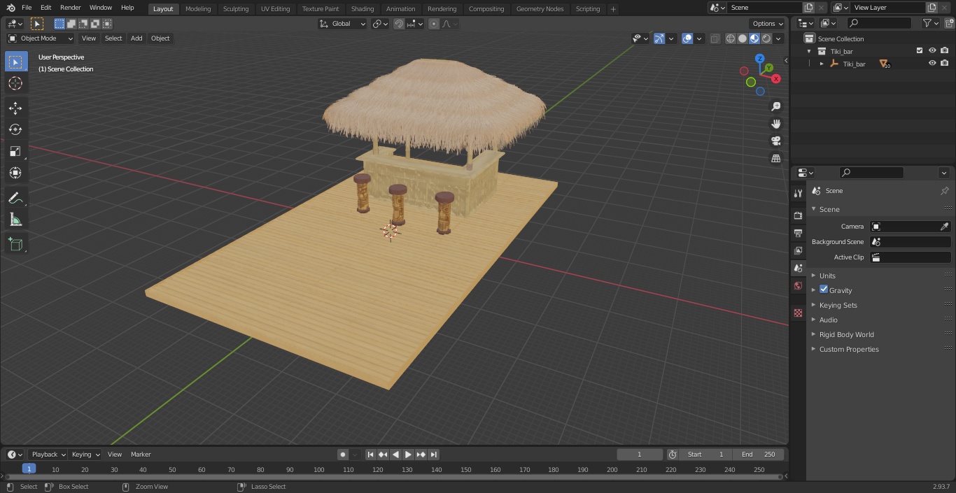 3D model Tiki Bar