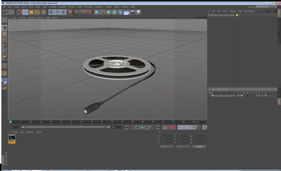 3D Tape Strip Lights Spool model