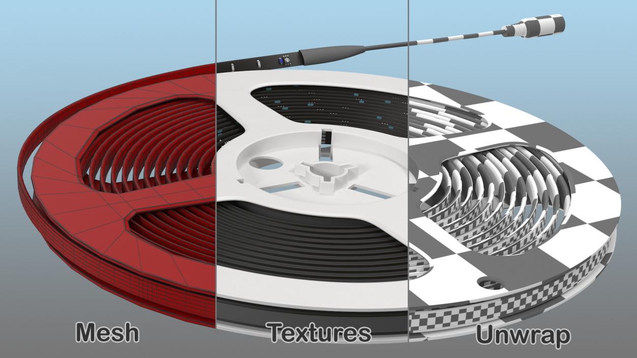 3D Tape Strip Lights Spool model