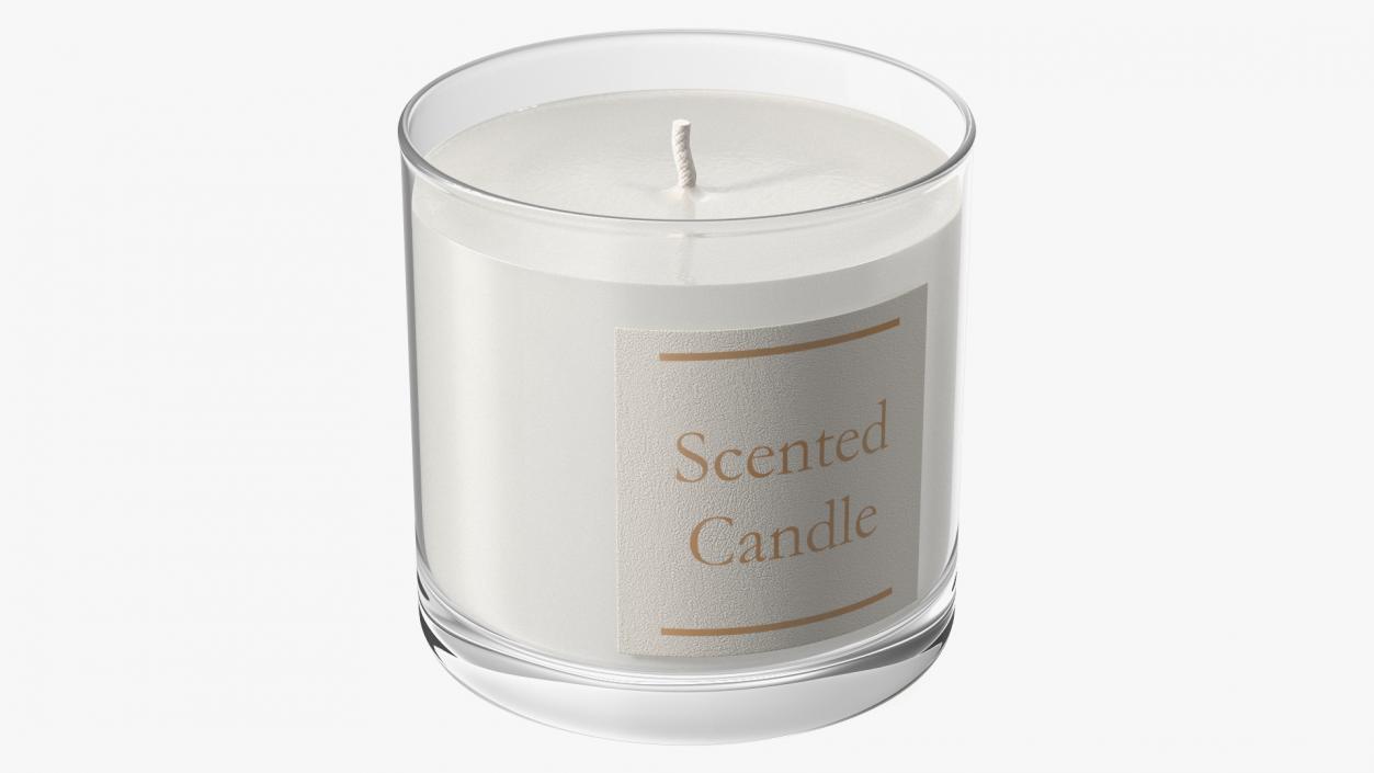 Scented Candle White 2 3D