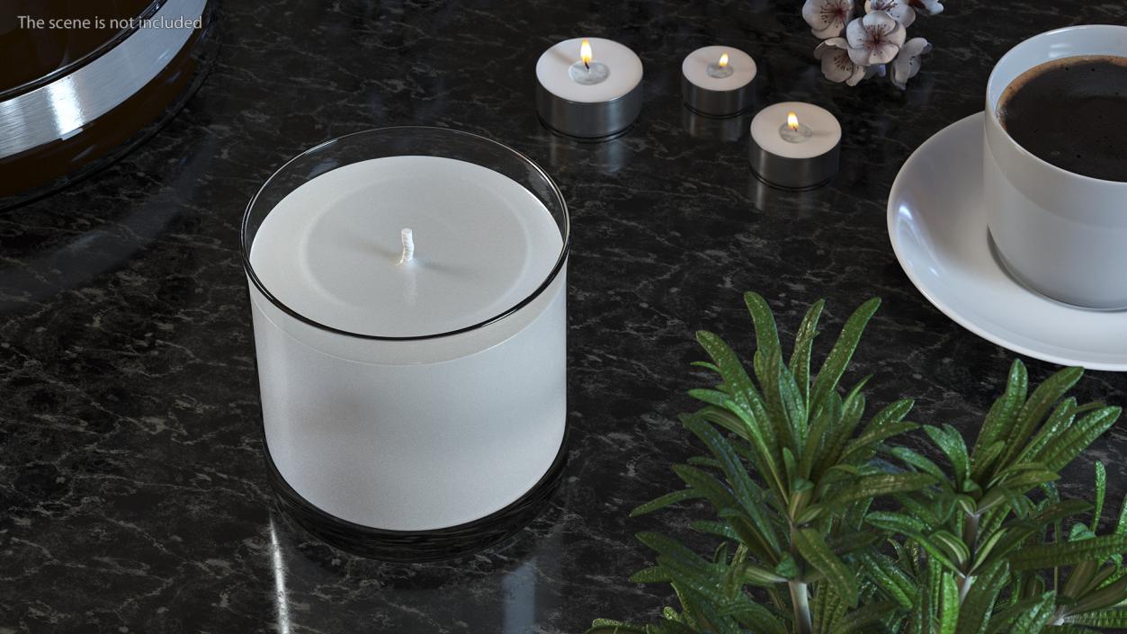 Scented Candle White 2 3D