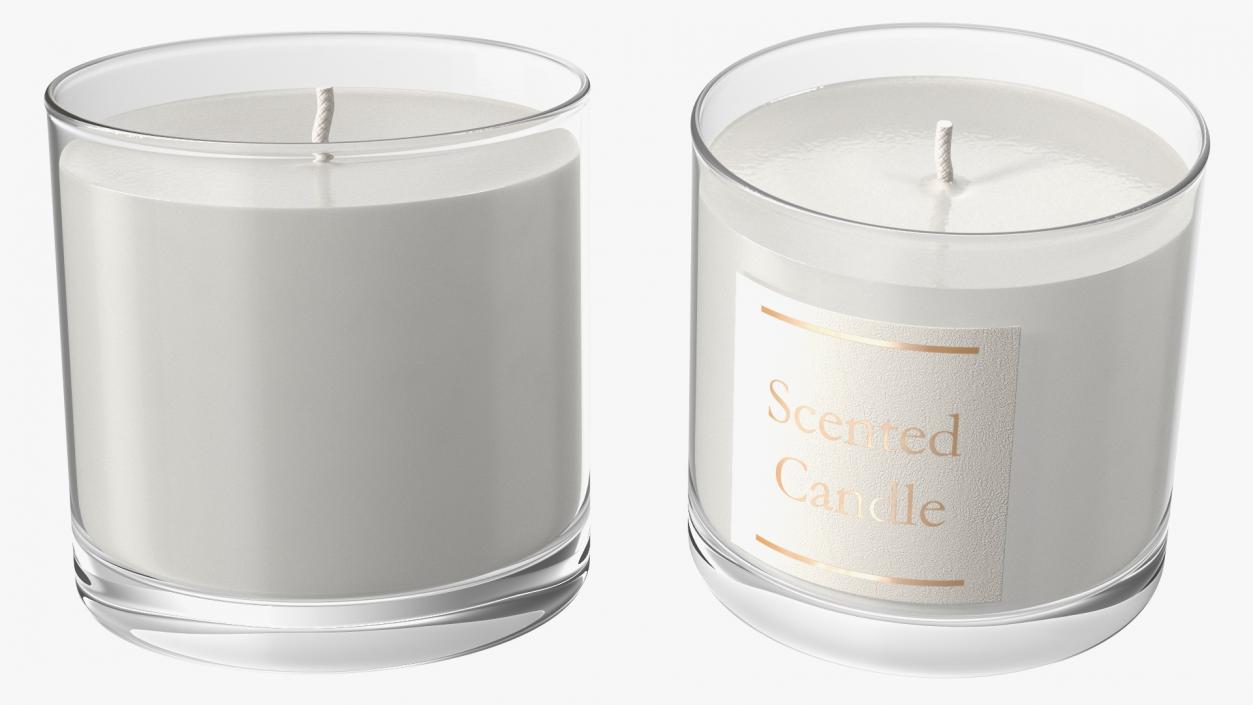 Scented Candle White 2 3D