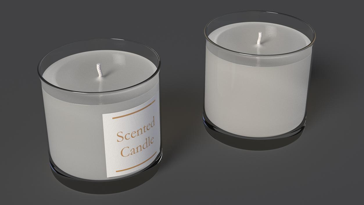 Scented Candle White 2 3D