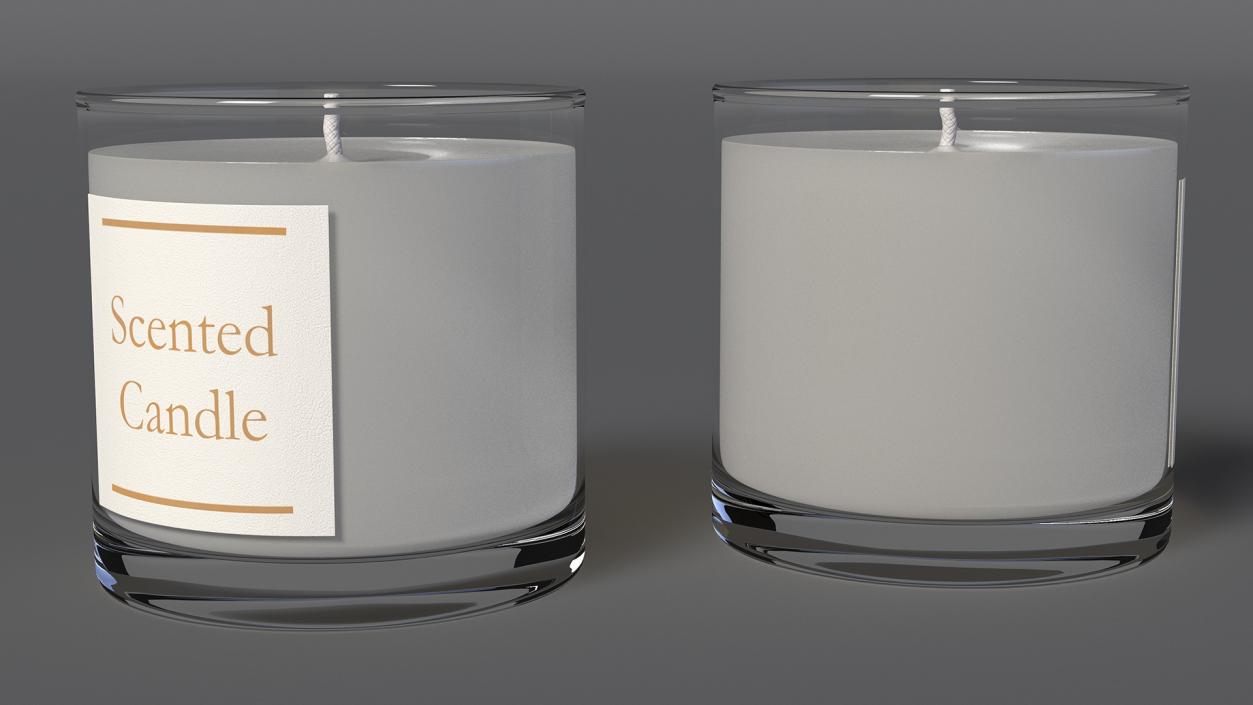 Scented Candle White 2 3D