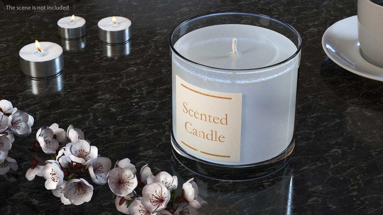 Scented Candle White 2 3D