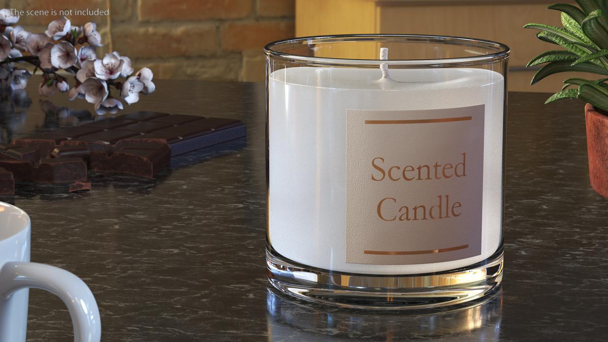 Scented Candle White 2 3D