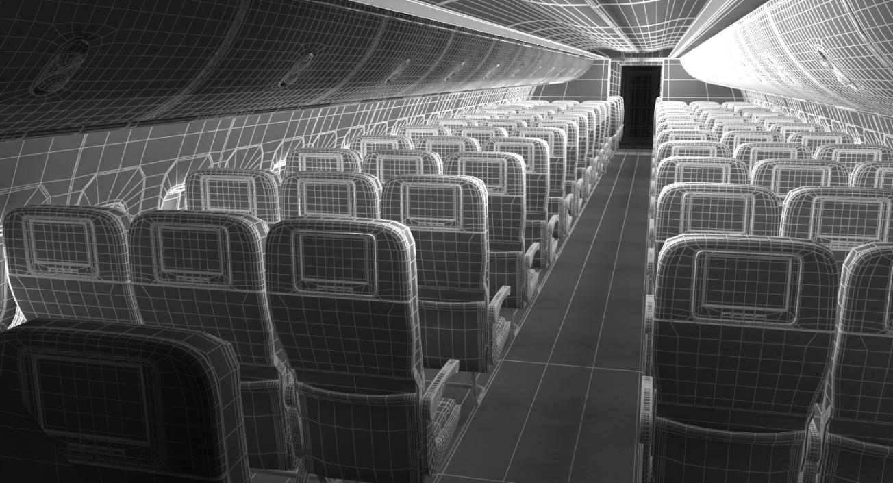 Passenger Airplane Interior 3D