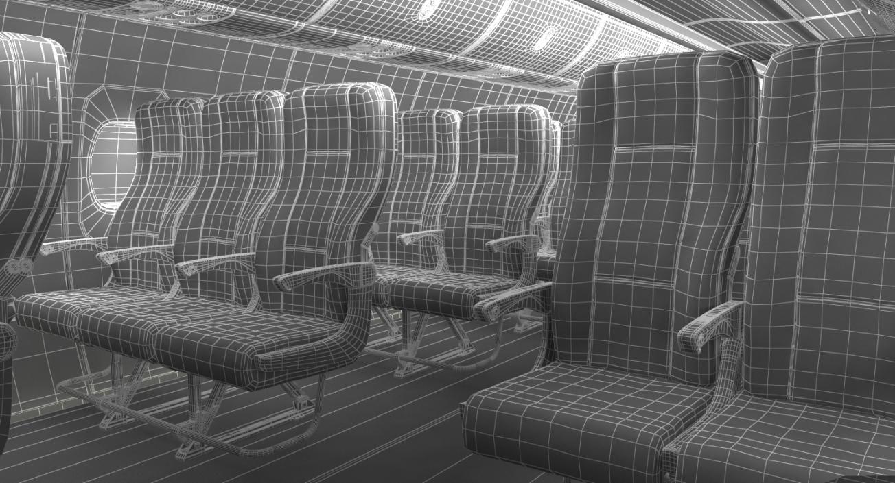 Passenger Airplane Interior 3D