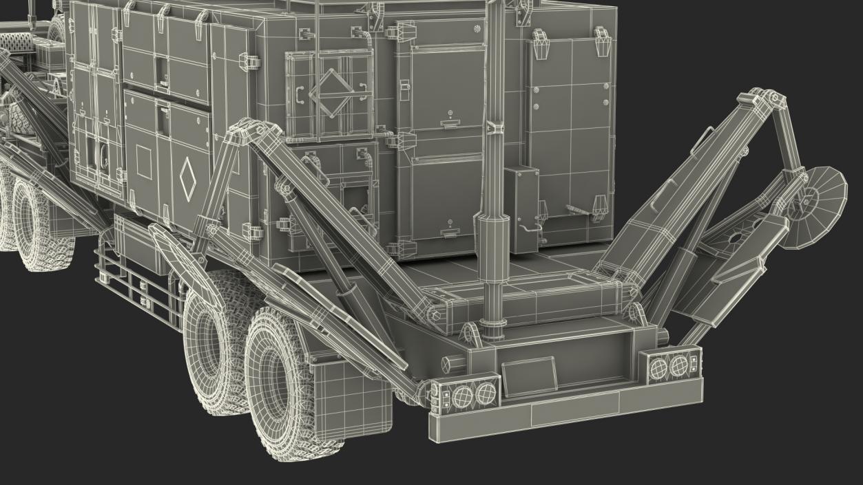 HEMTT M985 with AN MPQ53 Radar Desert Rigged 3D model