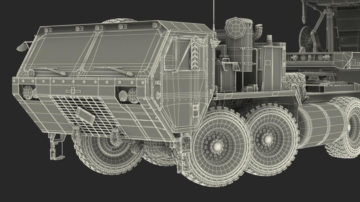 HEMTT M985 with AN MPQ53 Radar Desert Rigged 3D model