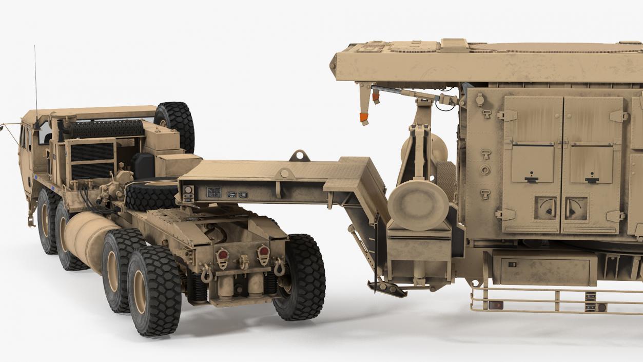 HEMTT M985 with AN MPQ53 Radar Desert Rigged 3D model