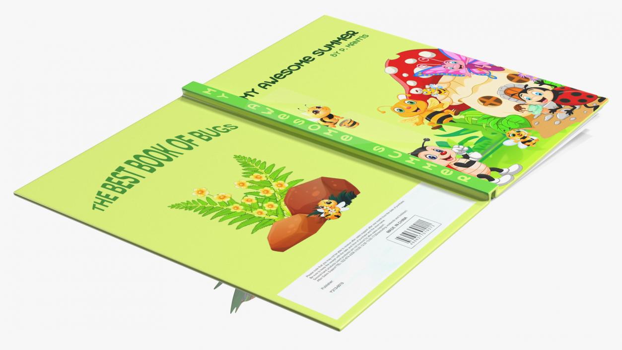 Unfolded Children Pop Up Book 3D model