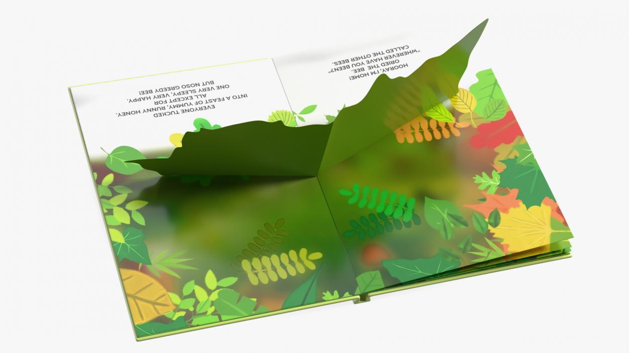 Unfolded Children Pop Up Book 3D model