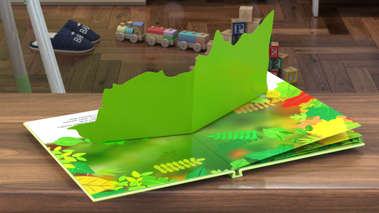 Unfolded Children Pop Up Book 3D model